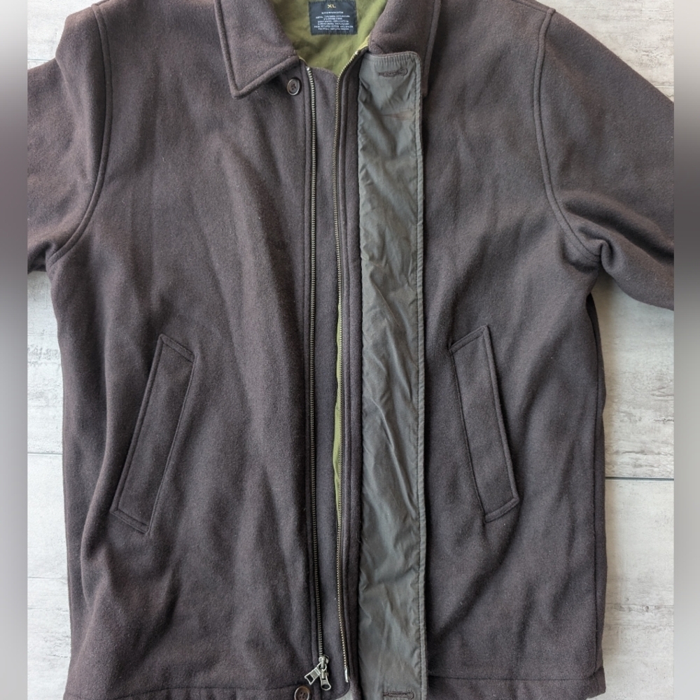 Nautica Men's Grey Wool Blend Lined Heavy Casual Everyday Jacket Coat Size XL - Picture 8 of 11
